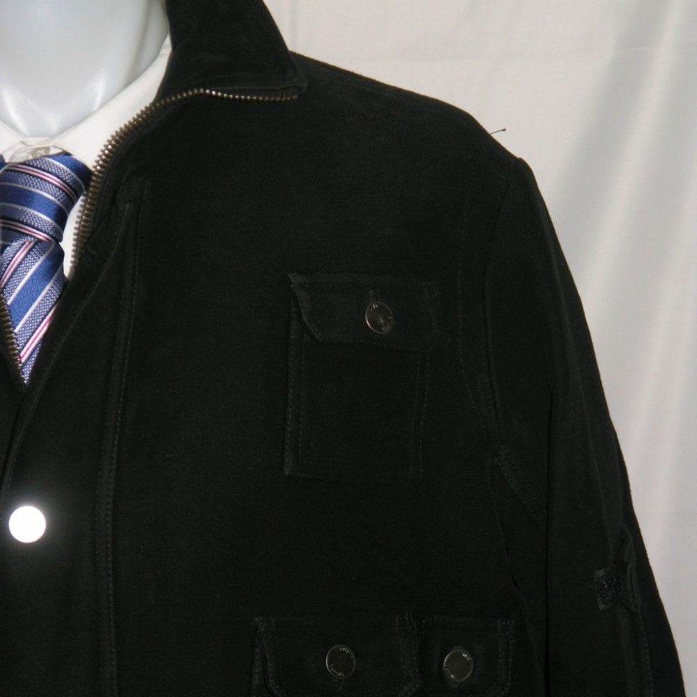 Versus Versace Dark Gray Zip Up Field Jacket Winter Coat 50